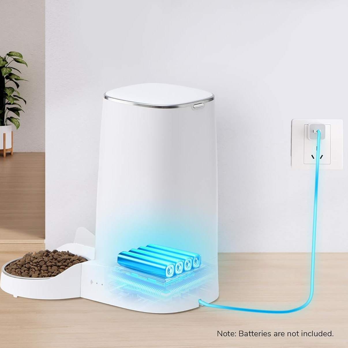 Smart WiFi Cat Feeder with 4L Double Bowls - Timed, DIY Meals for Multiple Pets