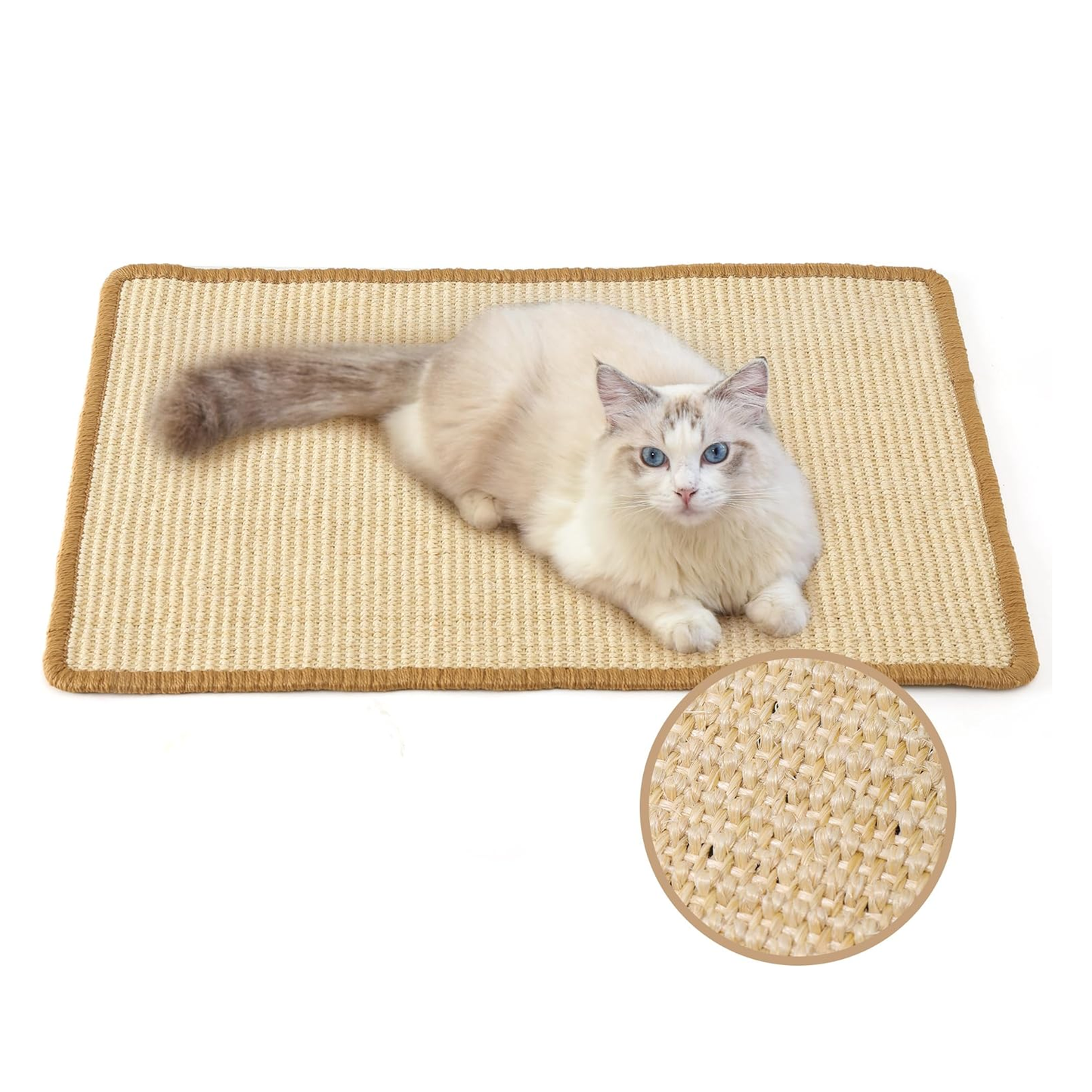 Sisal Cat Scratching Mat - Multi-Functional, Anti-Slip Protector for Furniture & Carpets (23.6" x 15.7")