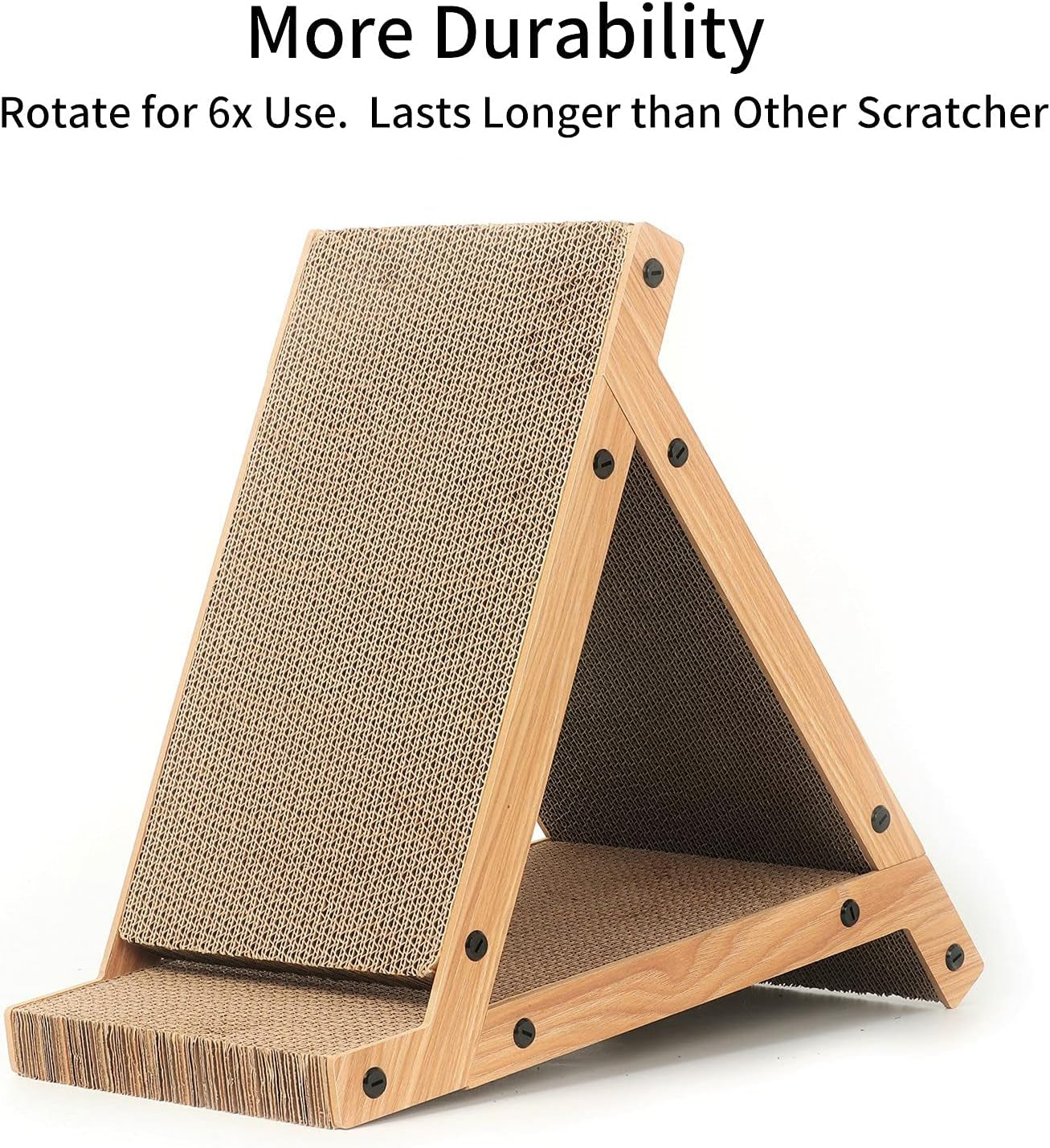 Triangle Cat Scratcher Tunnel & Ramp - 6 Scratching Surfaces