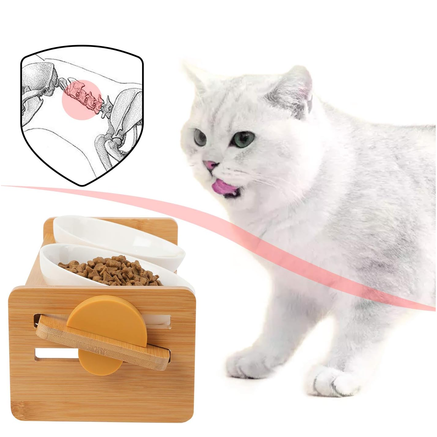 CC60 Replacement Ceramic Food Bowl (5.1" Wide, 1.7" Deep) - Dishwasher & Microwave Safe