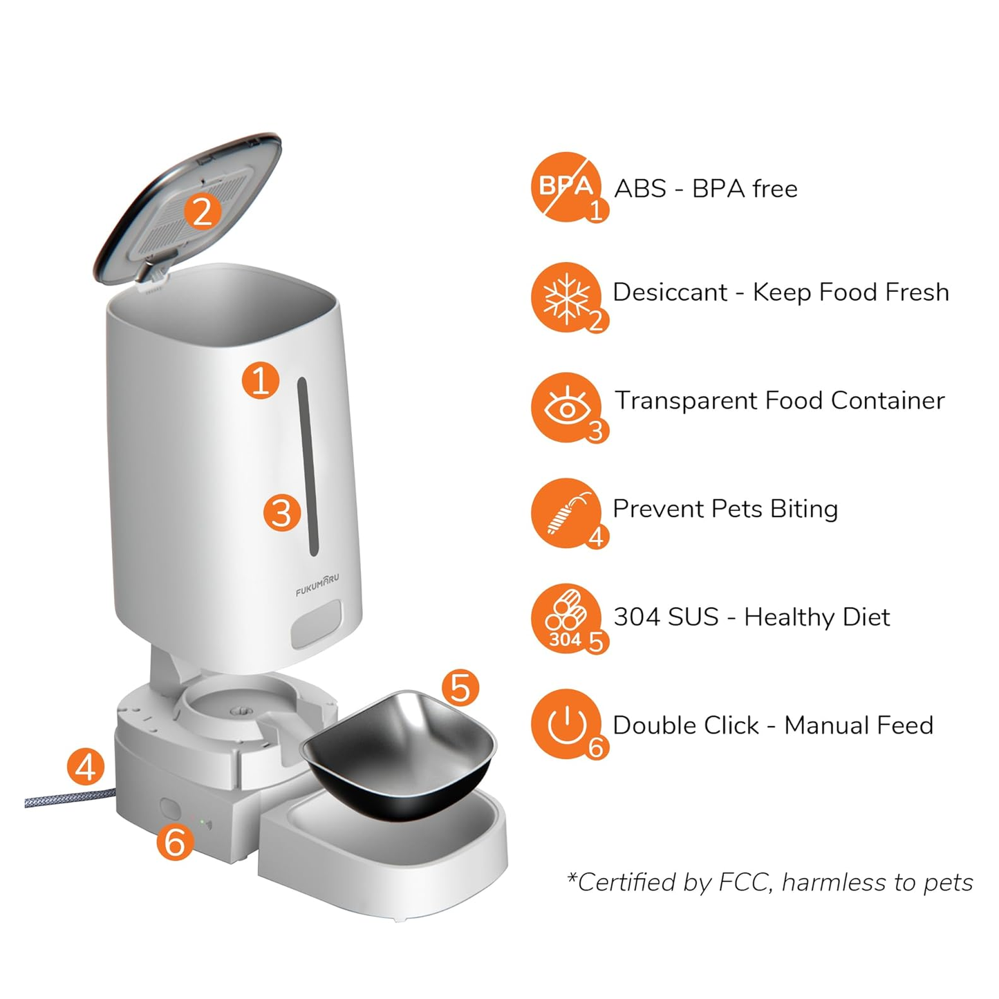 Smart WiFi Cat Feeder with 4L Double Bowls - Timed, DIY Meals for Multiple Pets