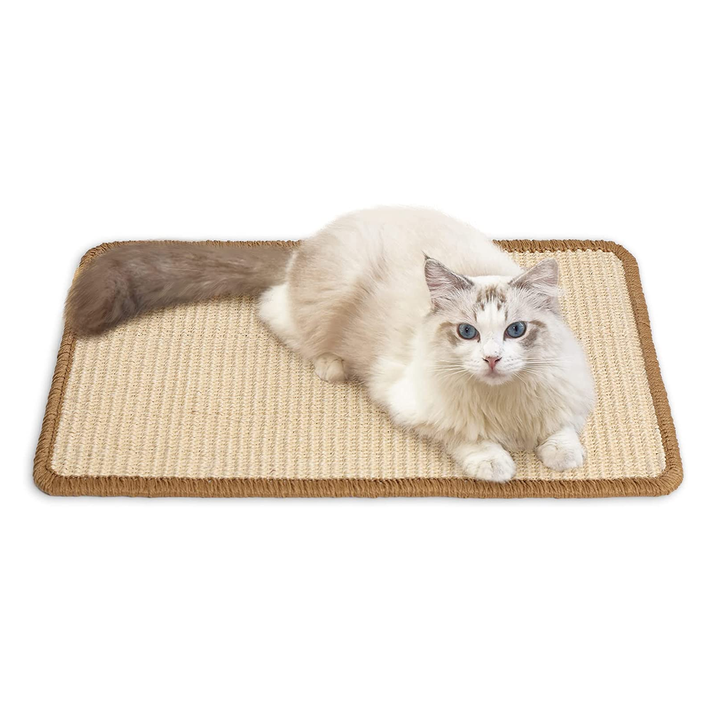 Sisal Cat Scratching Mat - Multi-Functional, Anti-Slip Protector for Furniture & Carpets (23.6" x 15.7")