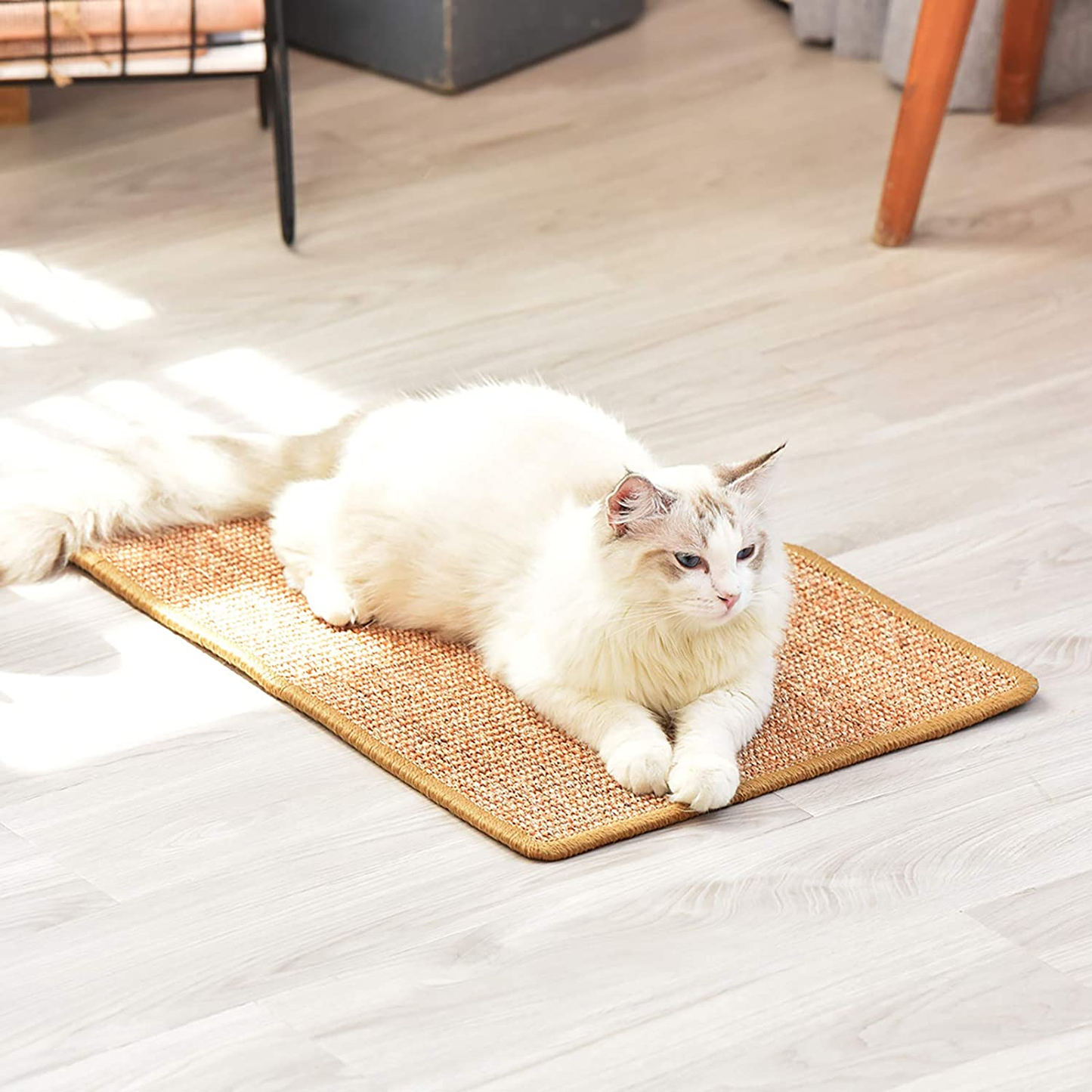 Sisal Cat Scratching Mat - Multi-Functional, Anti-Slip Protector for Furniture & Carpets (23.6" x 15.7")