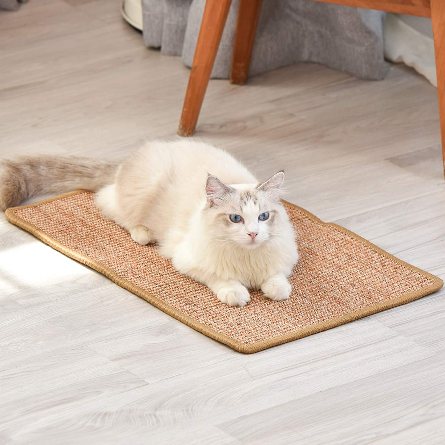Sisal Cat Scratching Mat - Multi-Functional, Anti-Slip Protector for Furniture & Carpets (23.6" x 15.7")