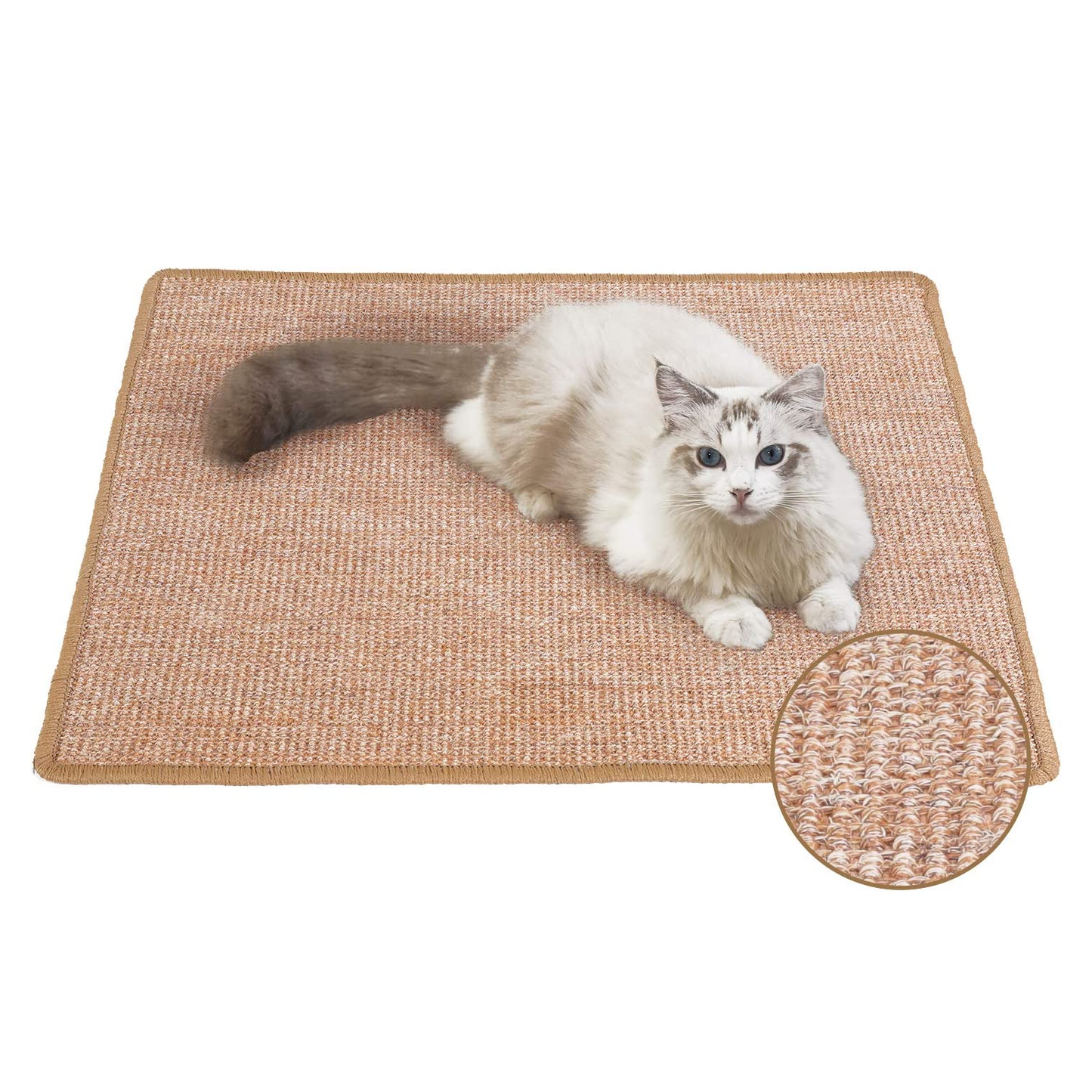 Sisal Cat Scratching Mat - Multi-Functional, Anti-Slip Protector for Furniture & Carpets (23.6" x 15.7")