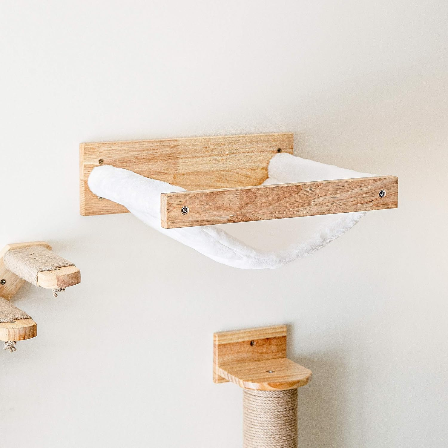 Premium White Flannel Cat Hammock Covers (2 PCS) - Compatible with Model 022, Superior Comfort and Style