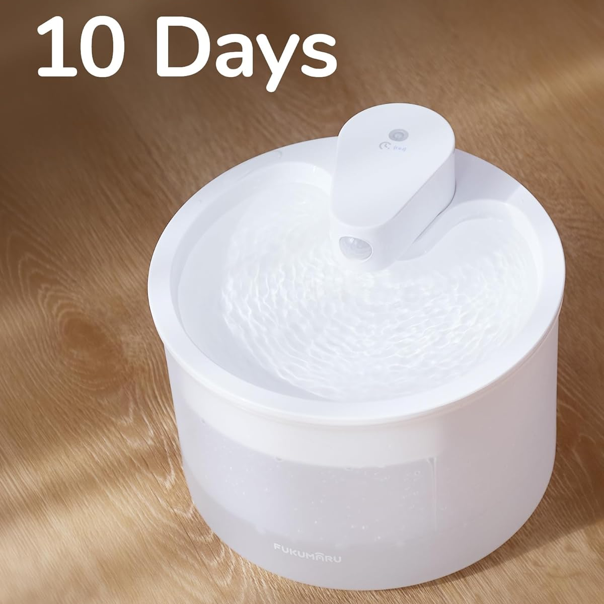 2.5L Wireless Automatic Cat Water Fountain with 2 Flow Modes, 4 Filters, and Rechargeable Battery