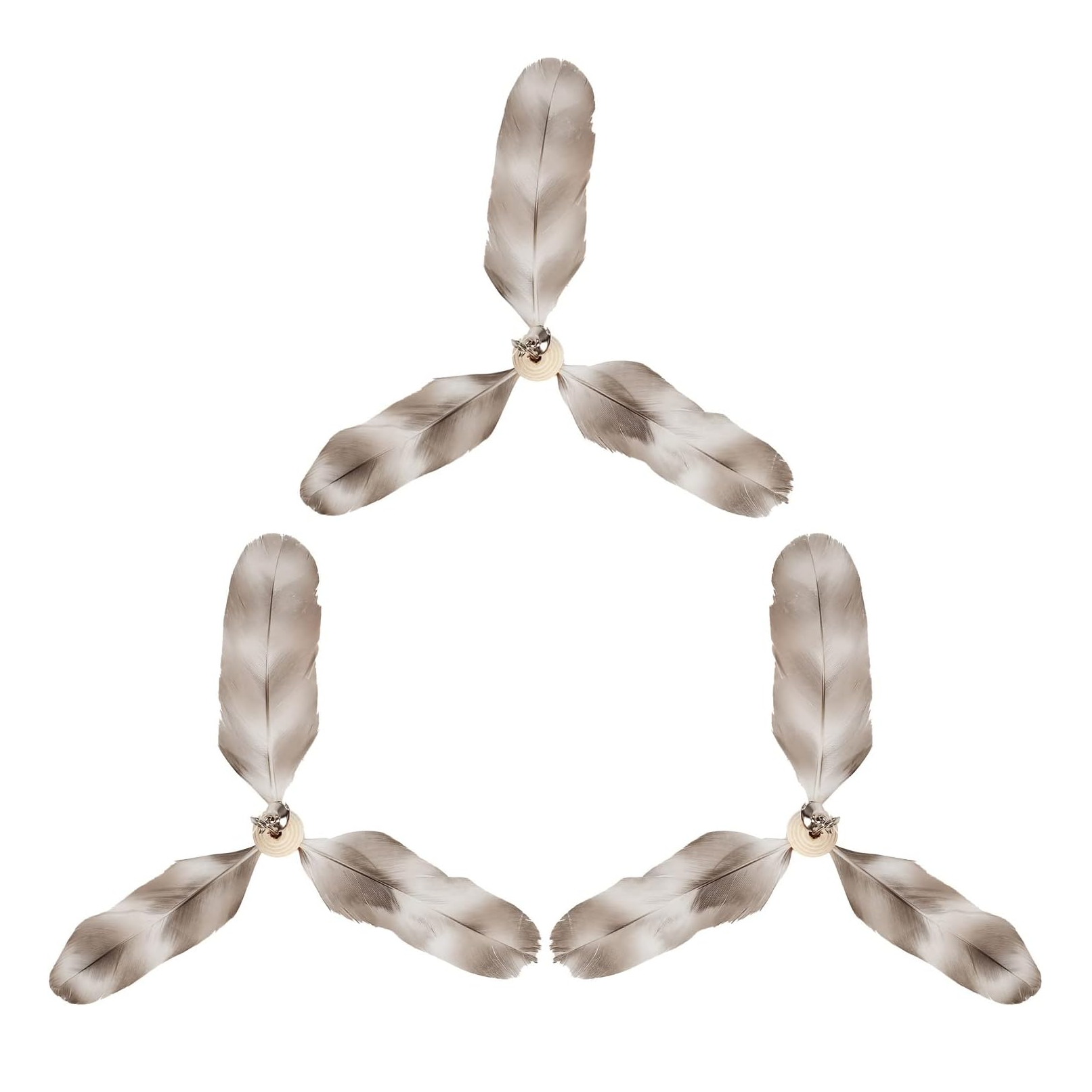 Cat Wand Toy Natural Feather, Cat Toy Feather Replacement (3 PCS Feather Replacement)