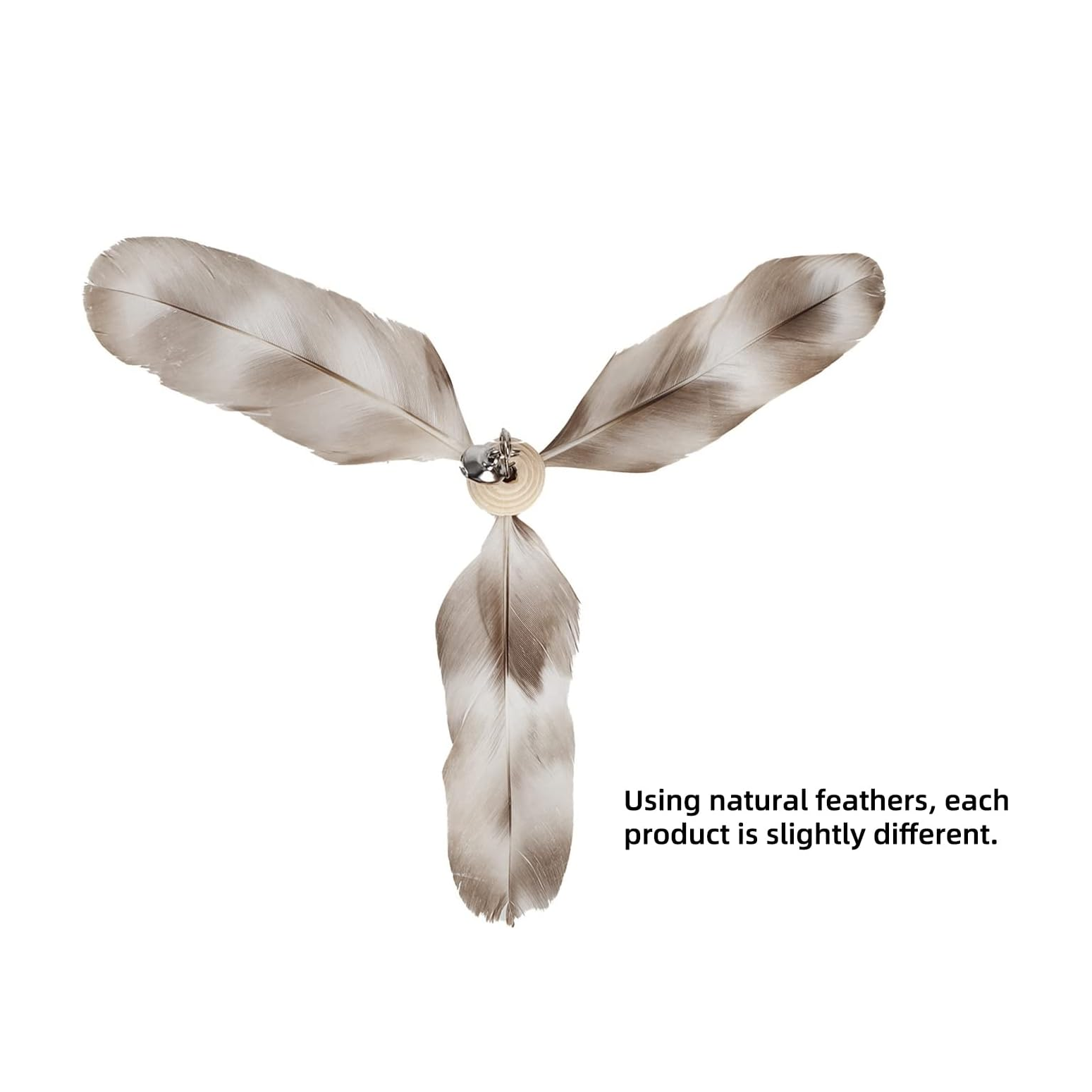 Cat Wand Toy Natural Feather, Cat Toy Feather Replacement (3 PCS Feather Replacement)