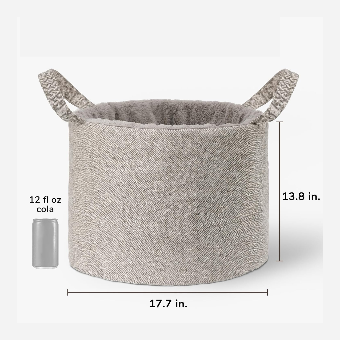 Reversible Cat Bed for Indoor Cats, Deep Sleep Puppy Bed, Multi-Season Kitten Bed, Roomy Small Dog/Bunny Bed