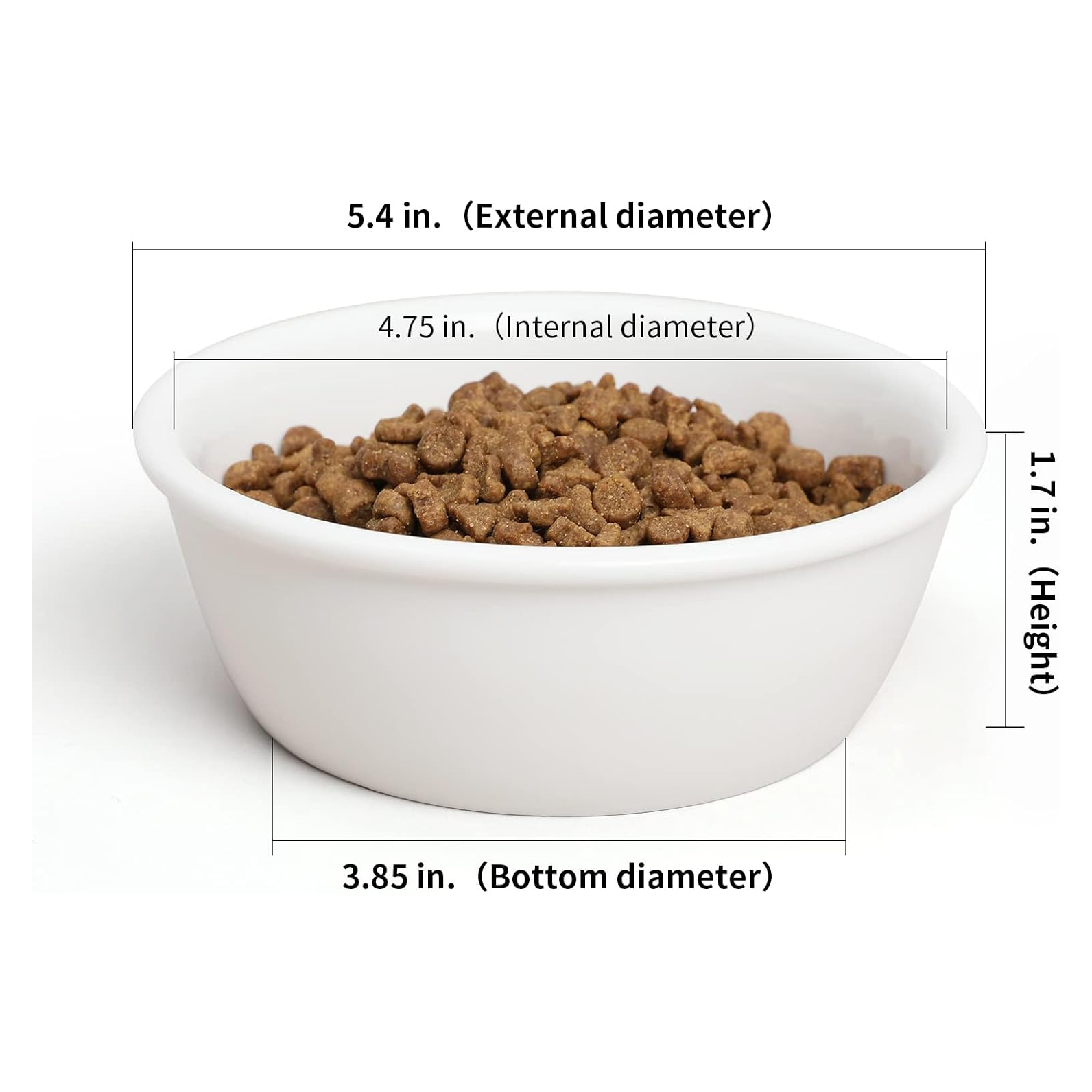 Ceramic Pet Bowl Set (2-Pack) for CC50/CC70/CC80 | Microwave & Dishwasher Safe | 5.4" Wide