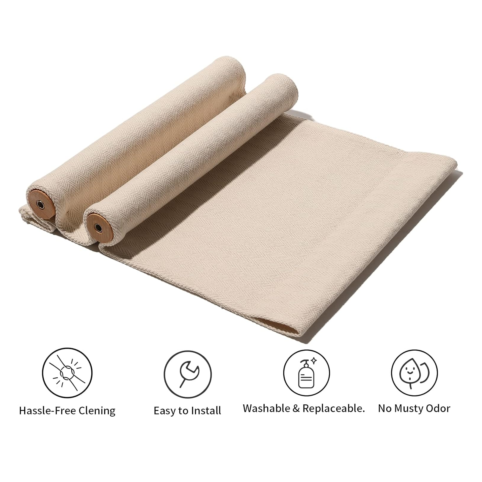 Cat Hammock Replacement Fabric (2 Pack) - White Canvas - Compatible with Specific Wall Hammocks