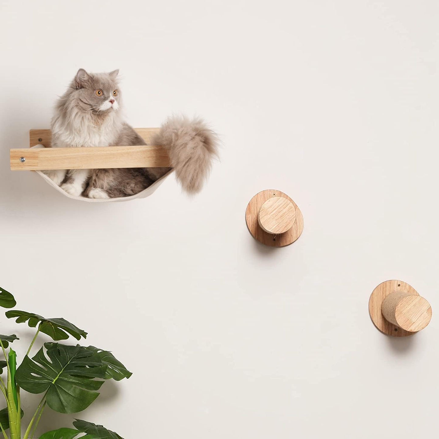 Cat Hammock Replacement Fabric (2 Pack) - White Canvas - Compatible with Specific Wall Hammocks