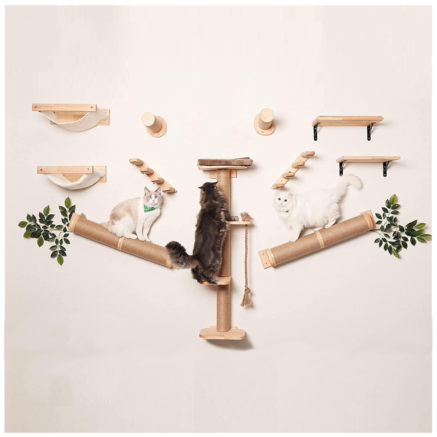 Sturdy Wall-Mounted Cat Hammock, 18" x 14", with Extra Cloth, for 16" Drywall - Supports up to 30 lbs