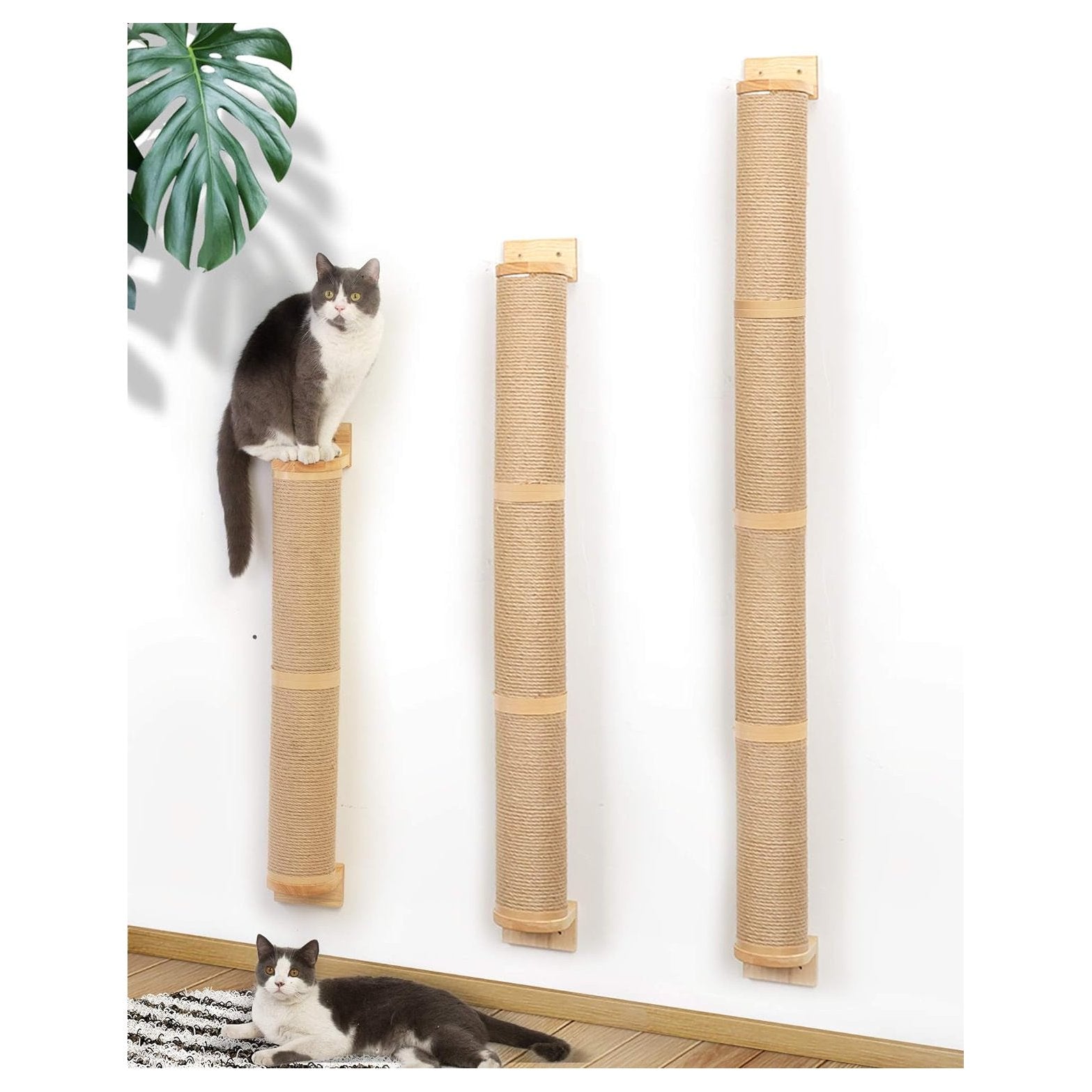 Replacement Cat Scratching Post (14.6" x 4.5") - Compatible with 36" Tall Posts, Natural & Safe