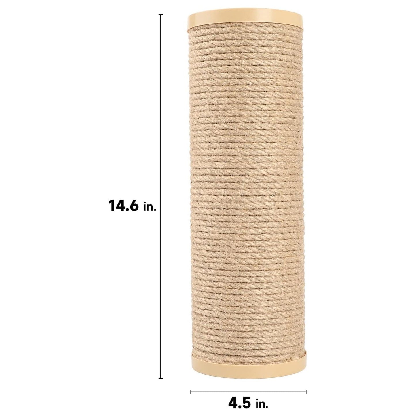Replacement Cat Scratching Post (14.6" x 4.5") - Compatible with 36" Tall Posts, Natural & Safe