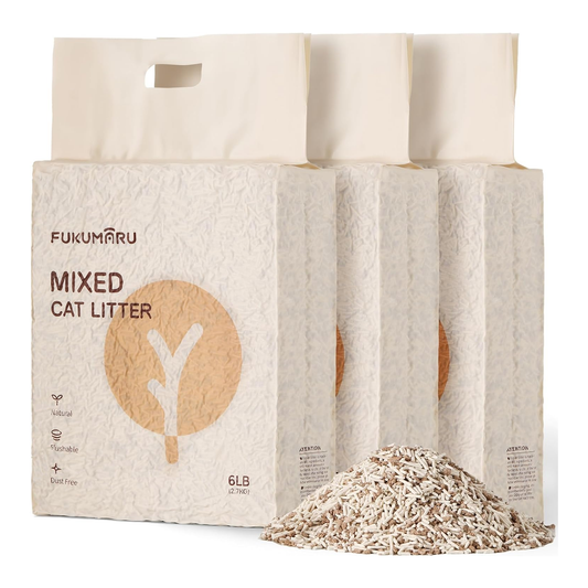 Tofu Cat Litter - Flushable Tofu & Applewood Cat Litter, 18 lbs - Unscented, Low-Tracking, Natural Clumping Pellets