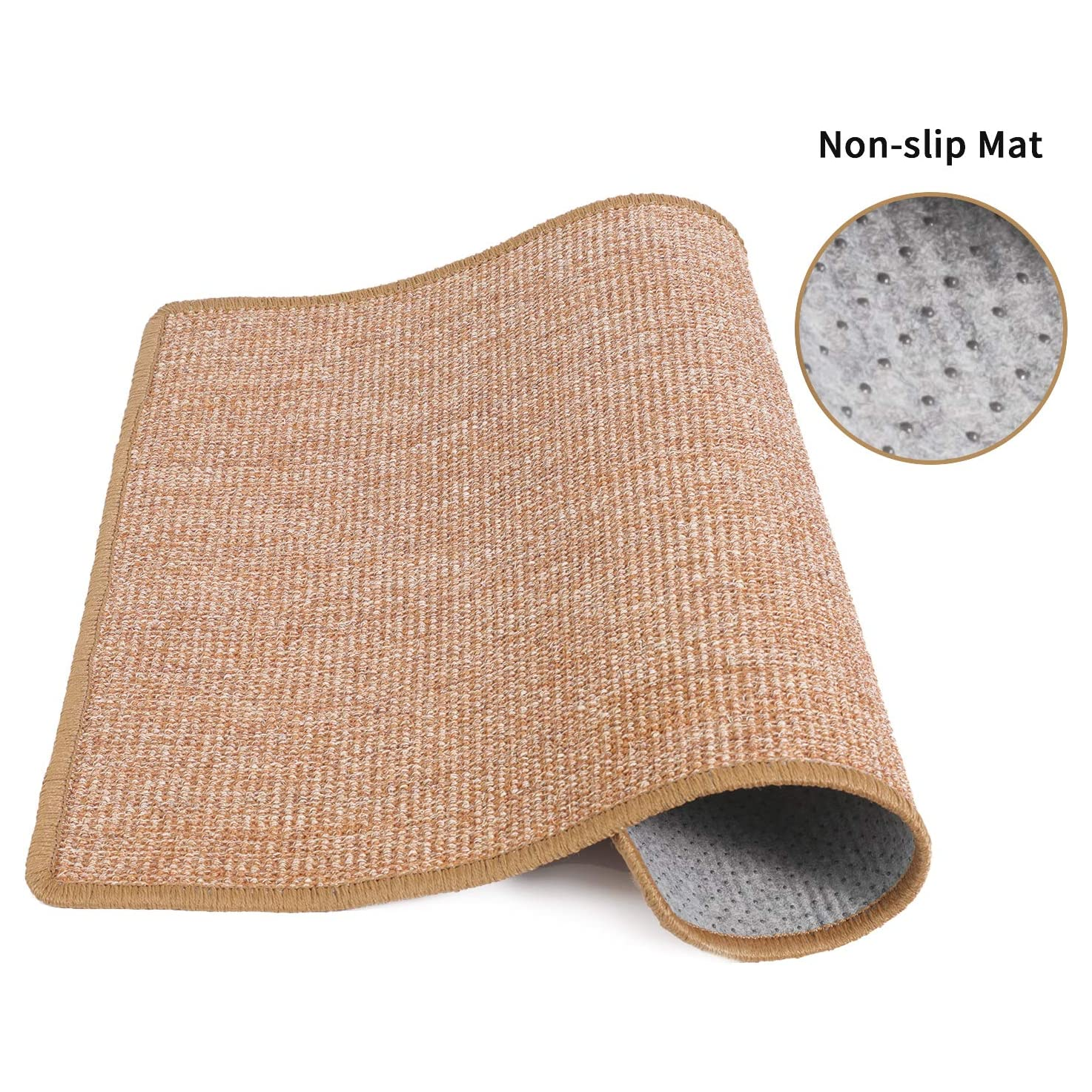 Large Natural Sisal Cat Scratcher Mat - 23.6" x 31.5" - Protect Furniture & Carpets