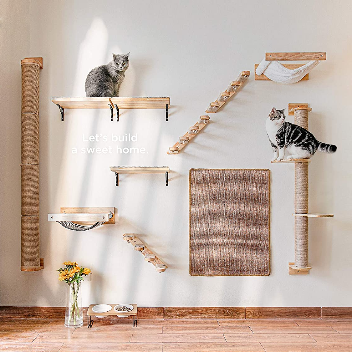 Large Natural Sisal Cat Scratcher Mat - 23.6" x 31.5" - Protect Furniture & Carpets