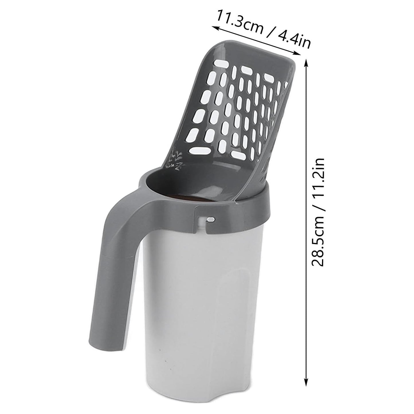 Cat Litter Scooper / Shovel with Waste Bin and Refill Bags, Mess-Free Cleaning