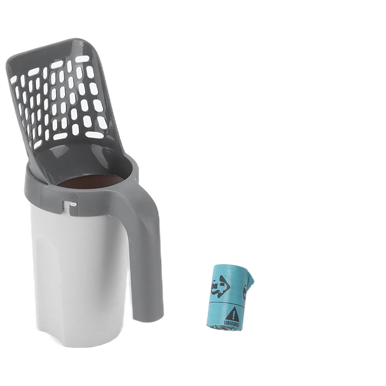 Cat Litter Scooper / Shovel with Waste Bin and Refill Bags, Mess-Free Cleaning