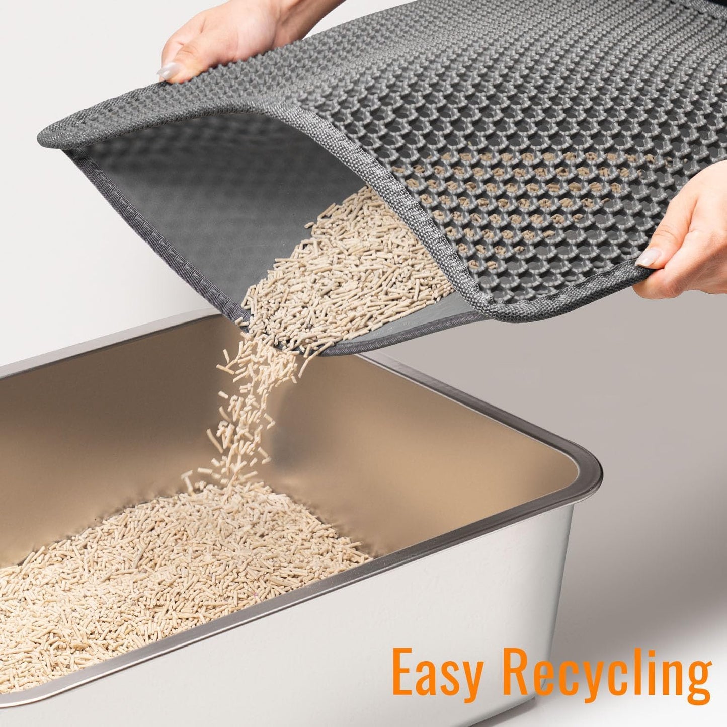 Honeycomb Double-Layer Cat Litter Trapping Mat – Scatter Control, Waterproof, Easy Clean