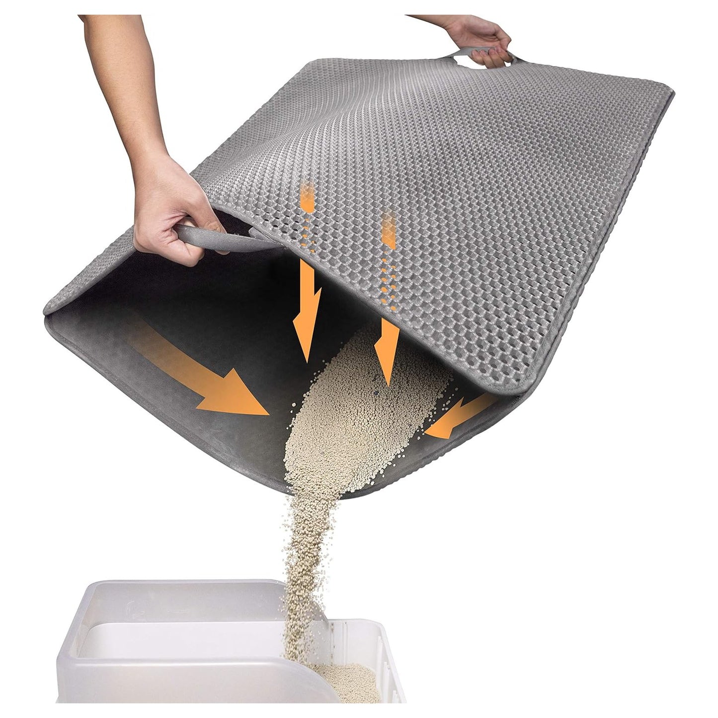 Honeycomb Double-Layer Cat Litter Trapping Mat – Scatter Control, Waterproof, Easy Clean