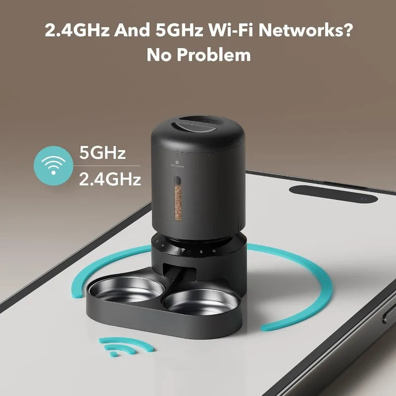 PETLIBRO Automatic Cat Feeder with WiFi, Adjustable Meal Splitter, Fresh Food Storage, Stainless Steel Bowl